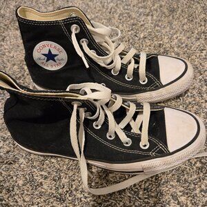 Converse Chuck Taylor All Star Canvas Unisex High Top Sneakers Black M5 W7